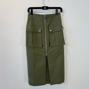 Veronica Beard dallas skirt Green Midi Pencil Skirt